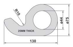 Profile Door Locking Snail (44mm Hole)